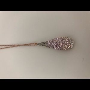 Swarovski ombré rose gold pendant necklace